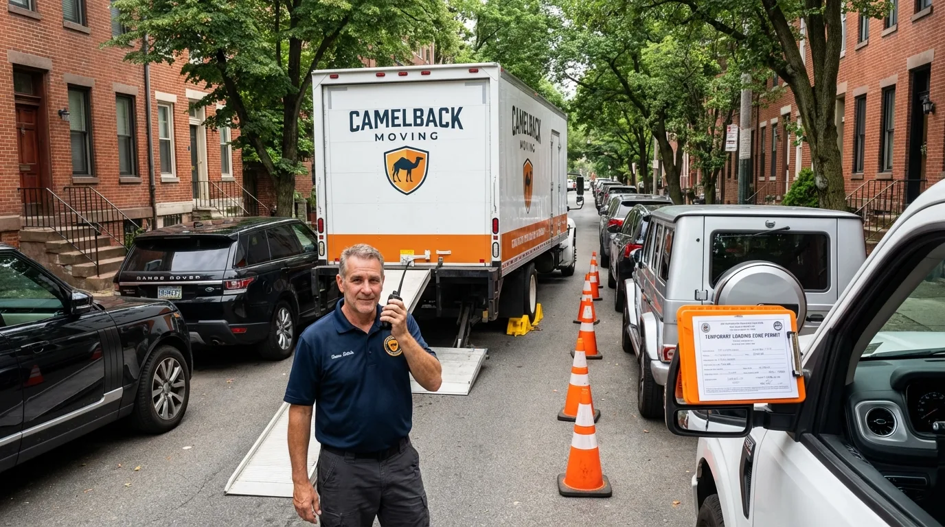 City street loading permit setup in Darby, PA